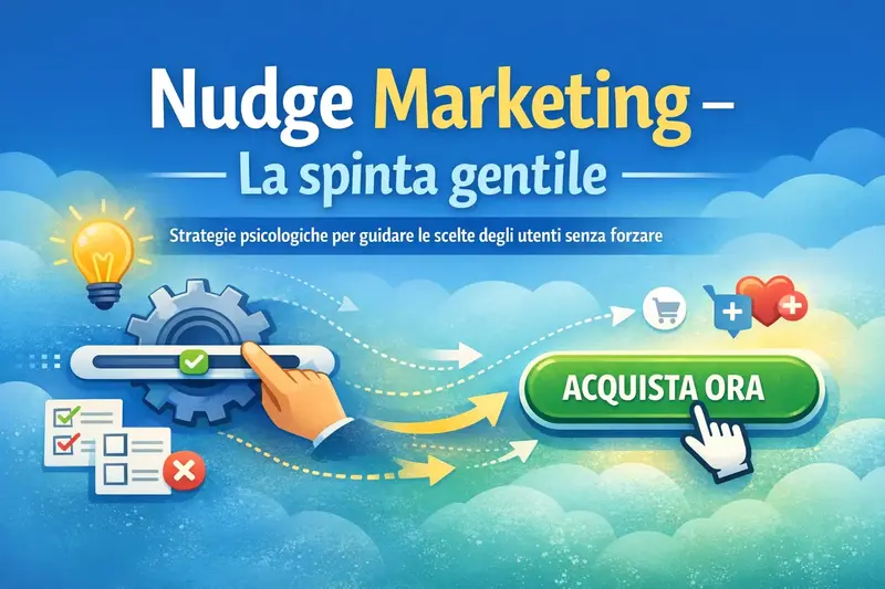 Nudge Marketing spiegato: strategie di marketing con spinta gentile per aumentare conversioni e decisioni d’acquisto